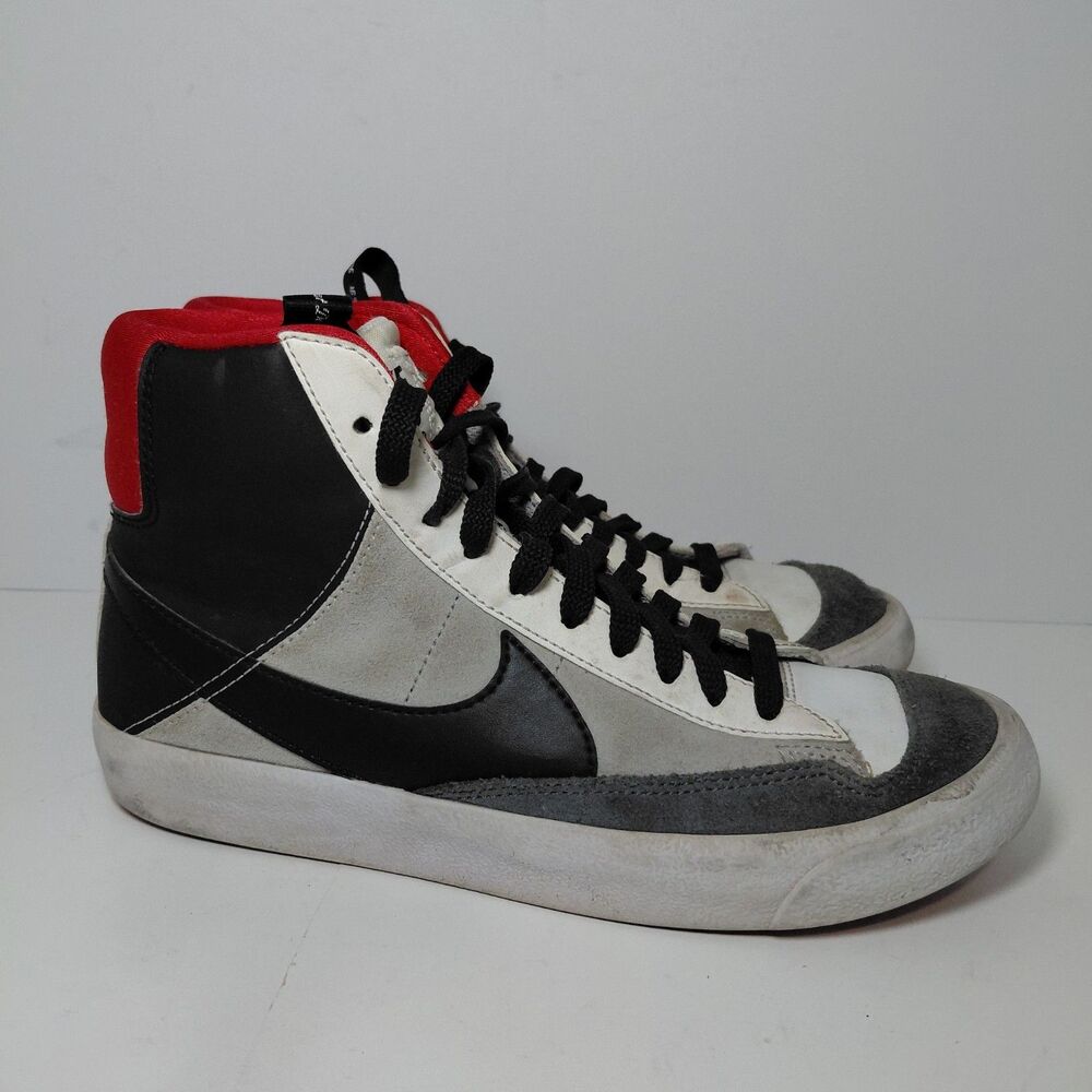 Nike Blazer Mid '77 SE D Boys 5.5Y Womens 7 White Black Red Skate Sneakers